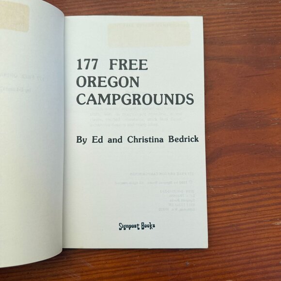 177 Free Oregon Campgrounds By Ed And Christina Bedrick Paperback - Picture 4 of 5